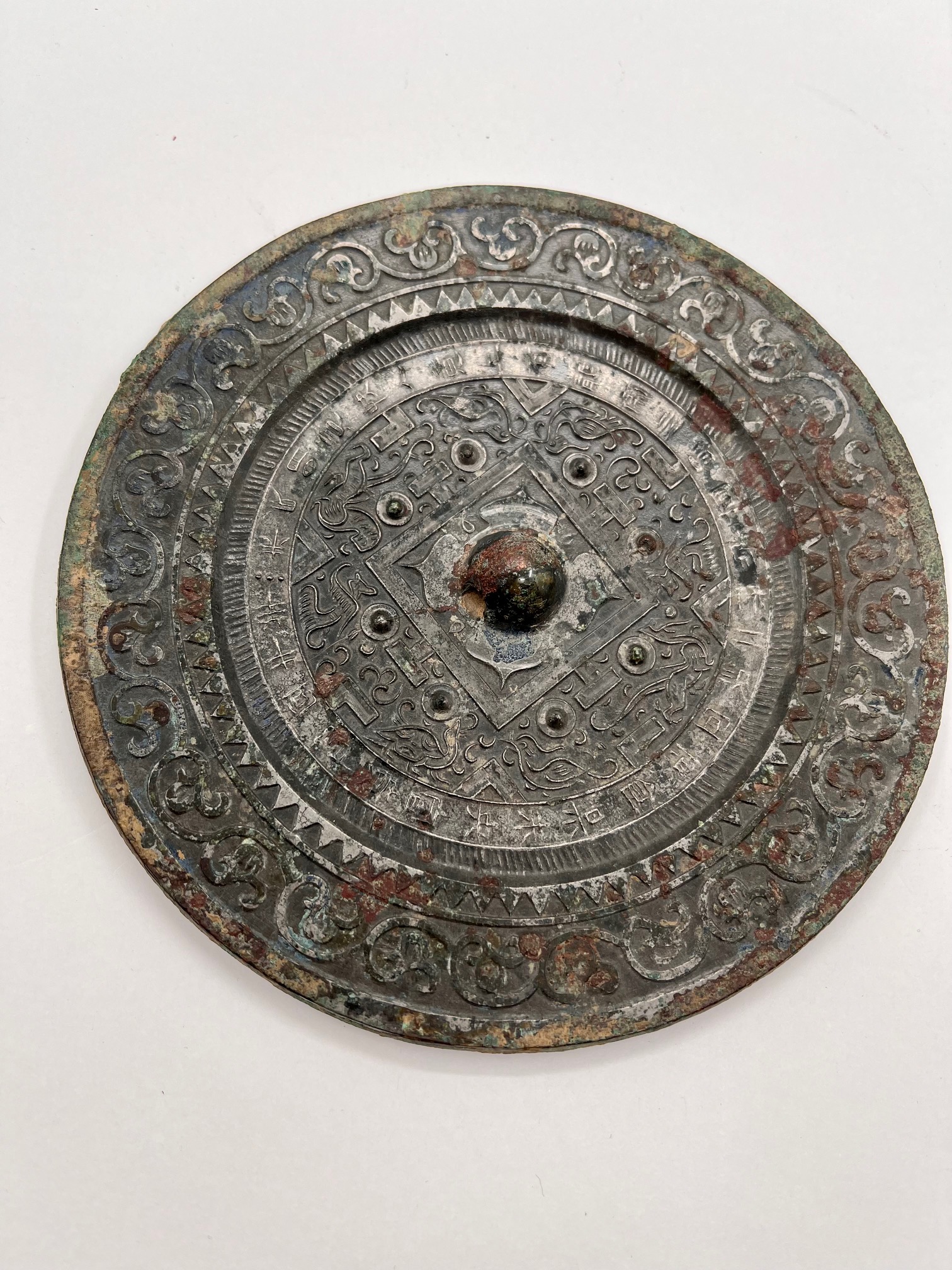 中国　古銅　銅鏡　古鏡　紙鎮　文鎮　2点　C　9214 中国 古銅 銅鏡 古鏡 紙鎮 文鎮 2点 C 9214 - メルカリ