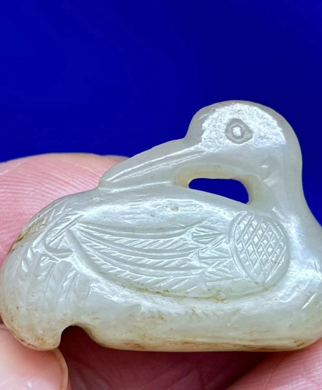 明代烧鹅（宝鸭）小玉坠 Jade Art Auction Antique and Collectables in BC, Vancouver